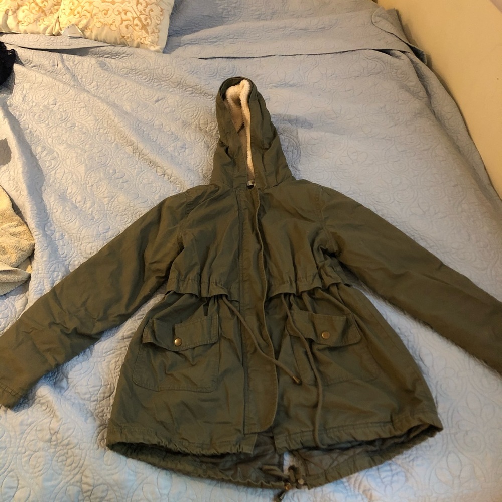 Motherhood Maternity Army Green Coat